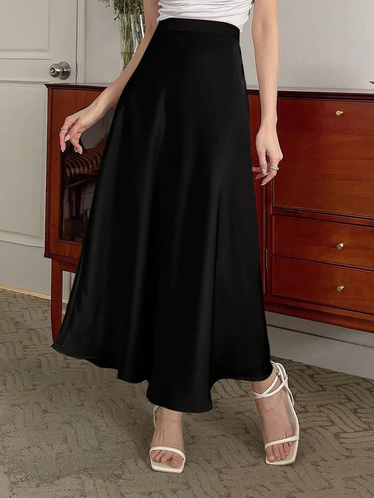 Black umbrella skirt