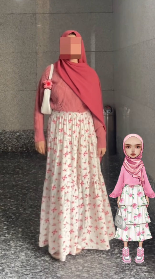 Floral Three tiered Skirt