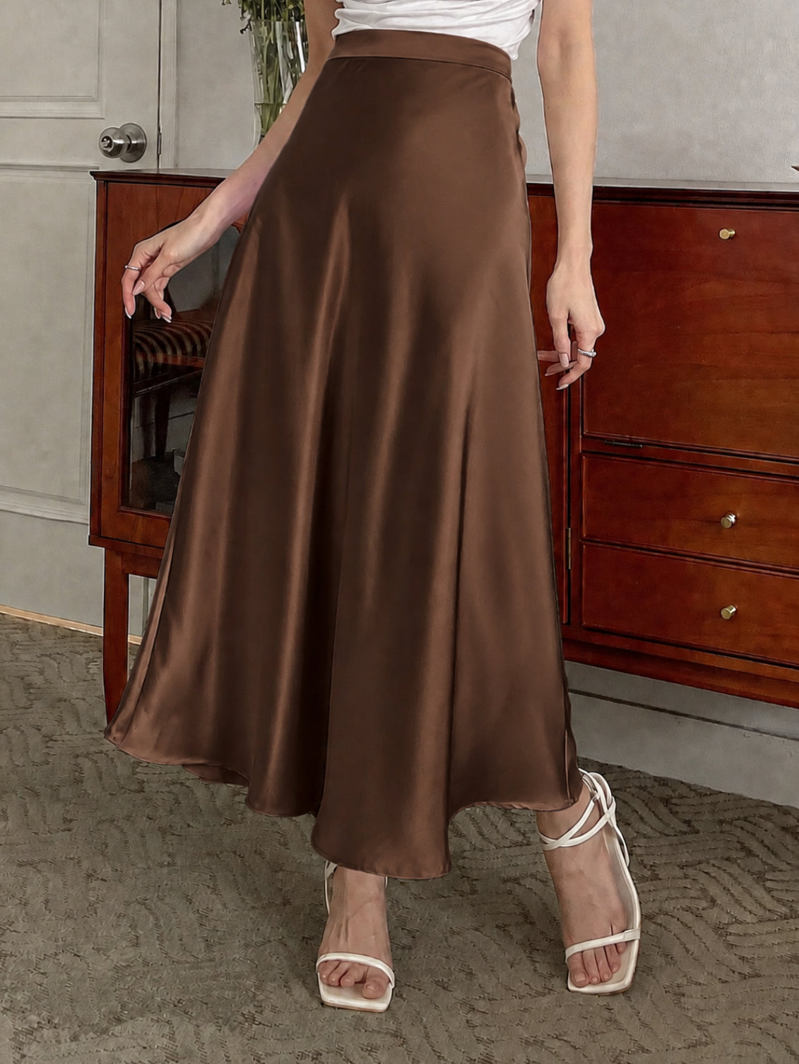 Brown Umbrella Skirt