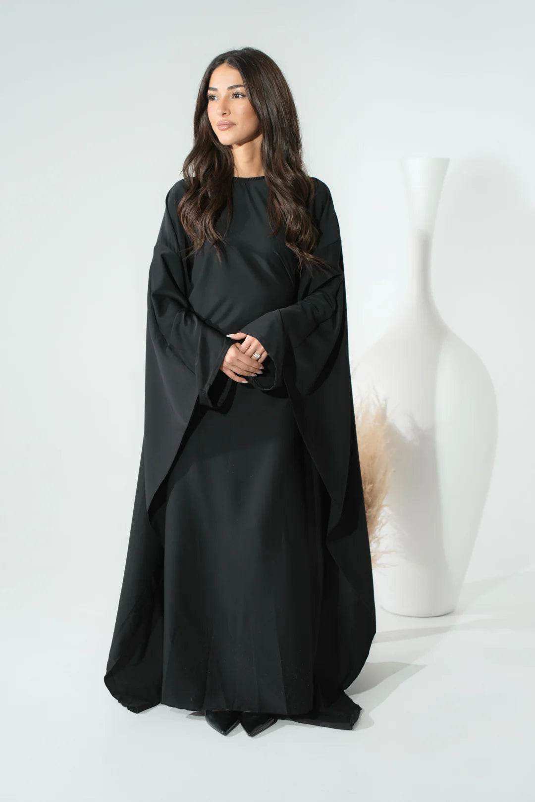 Black silk kaftan