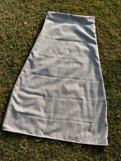 Grey check skirt