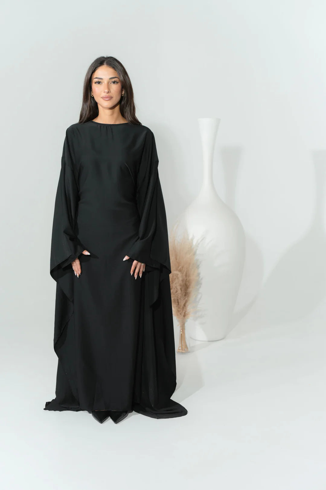 Black silk kaftan