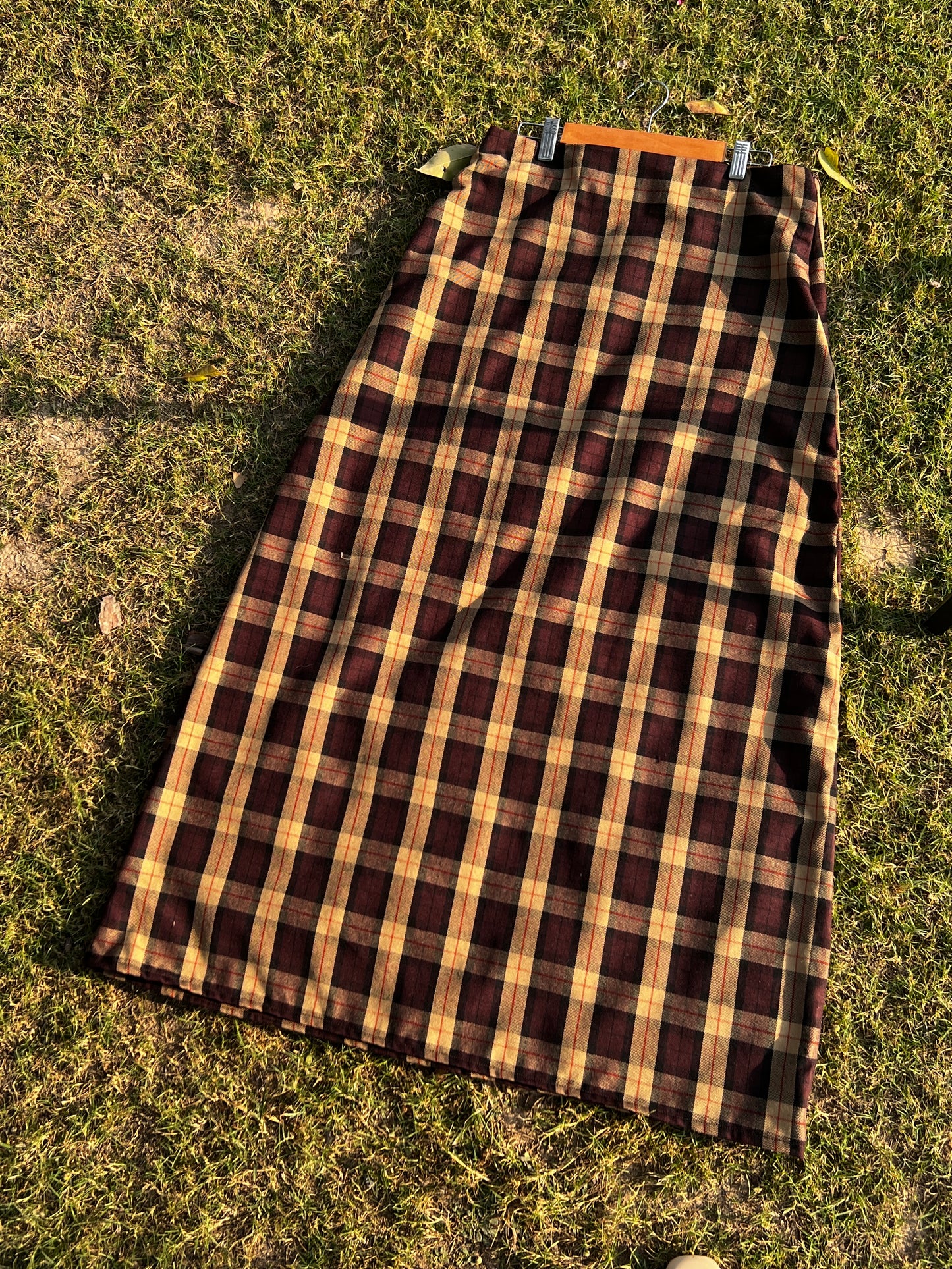 Brown Plaid skirt