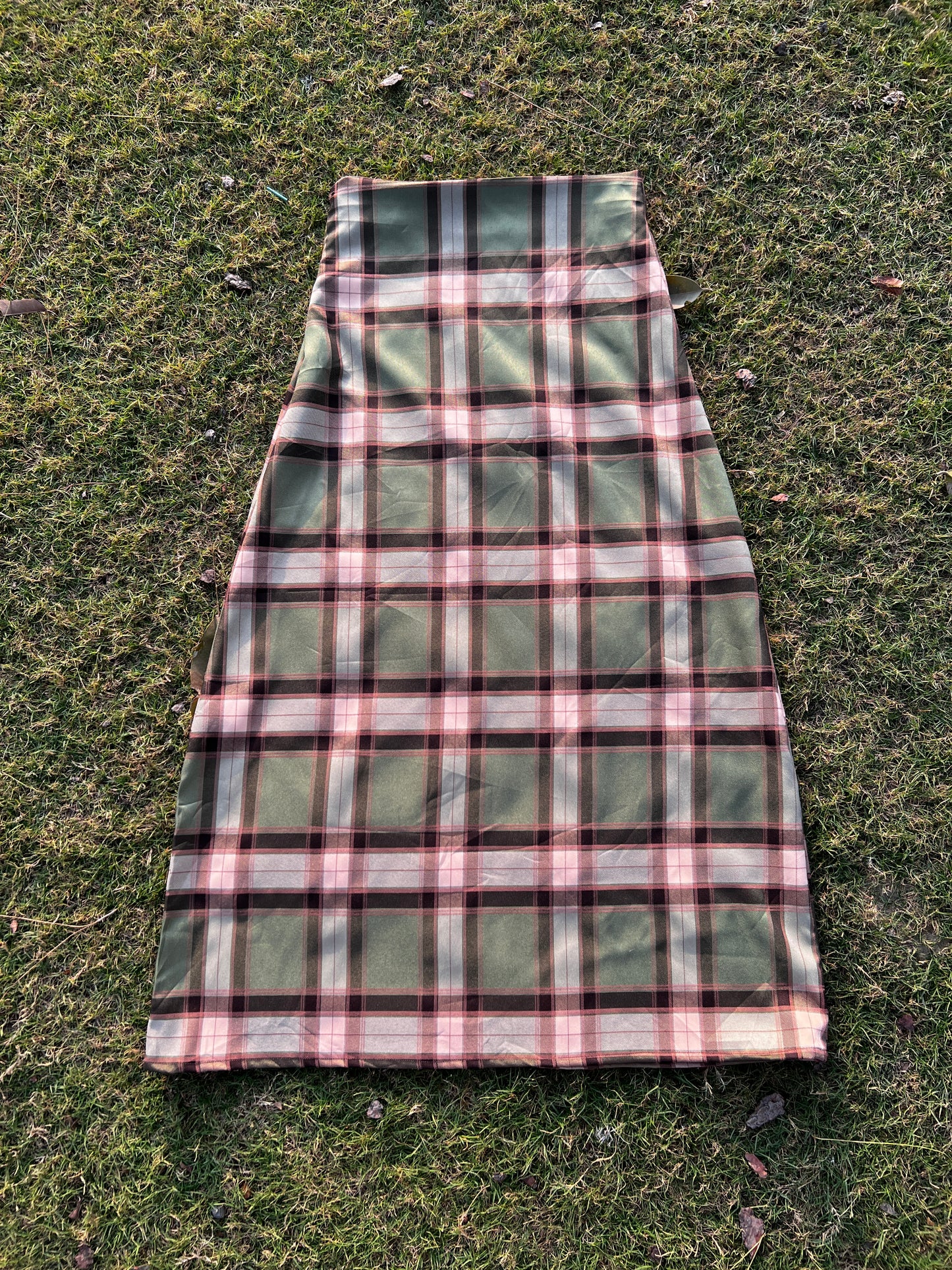 Olive Plaid Skirt