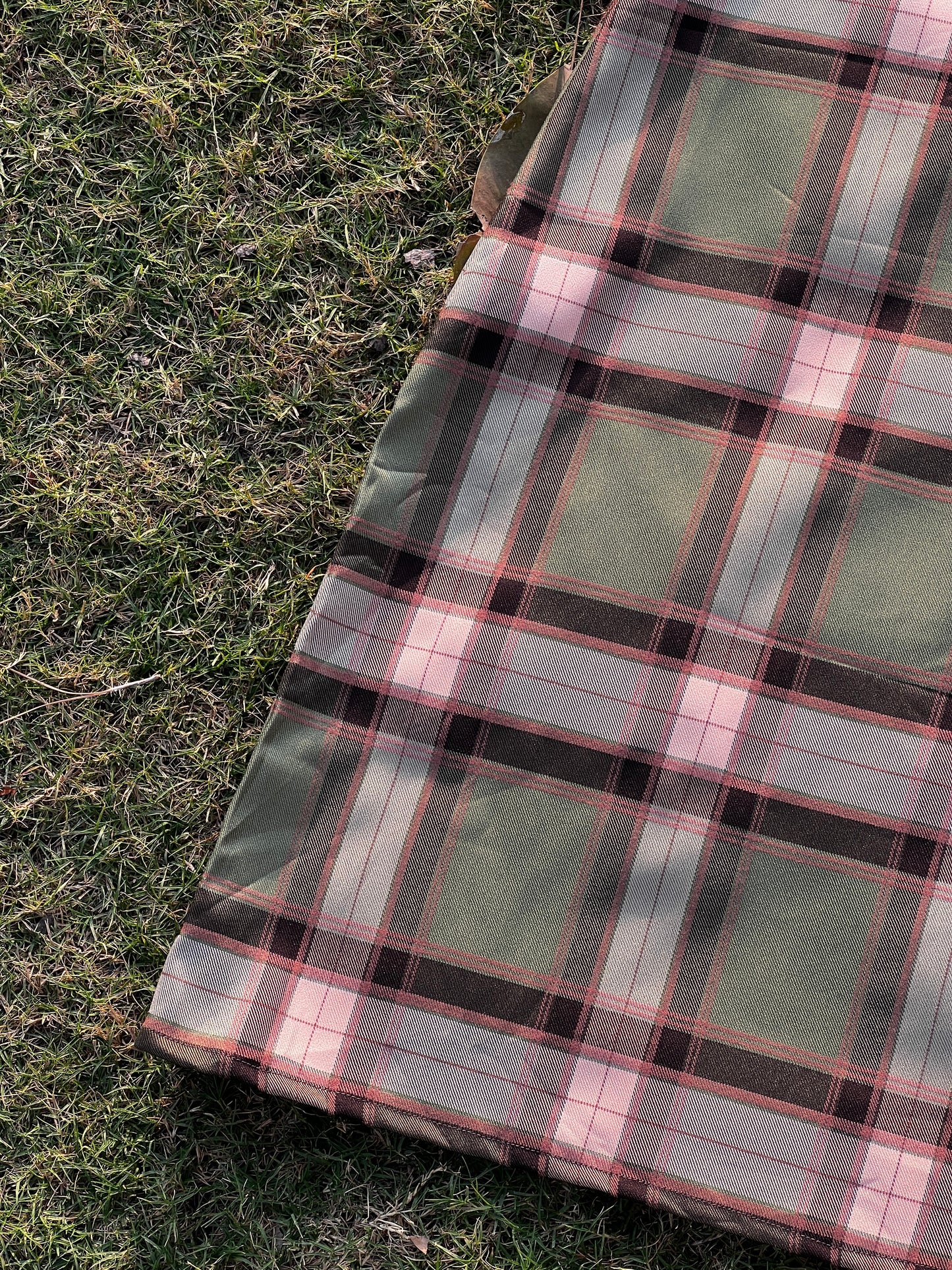 Olive Plaid Skirt