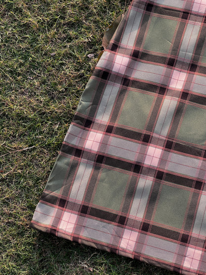 Olive Plaid Skirt