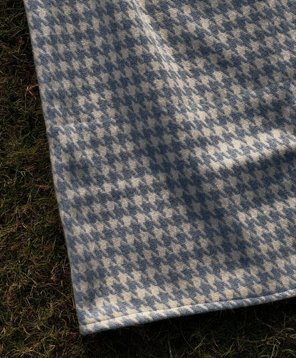 Soft Blue Check Skirt
