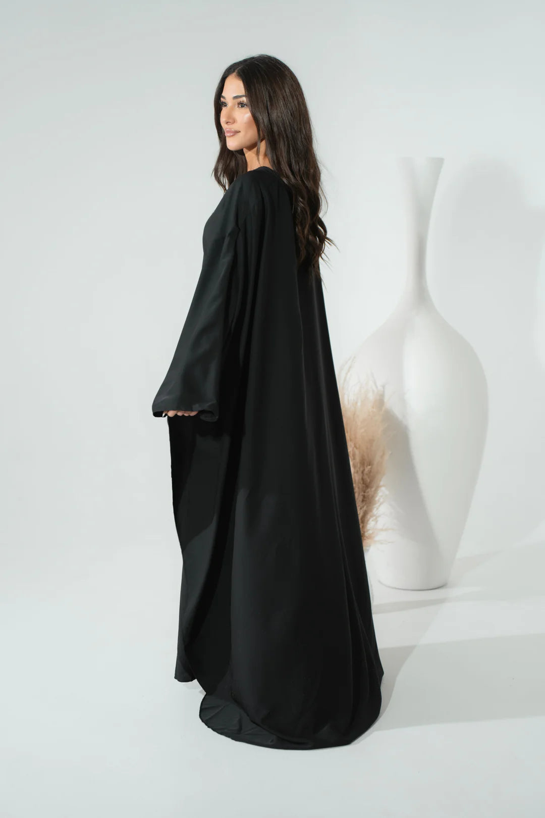 Black silk kaftan